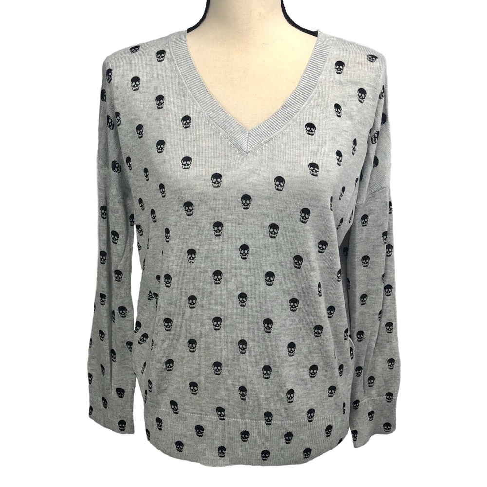 đPhilosophy Black and Gray Skull Sweater Small - Picture 1 of 14